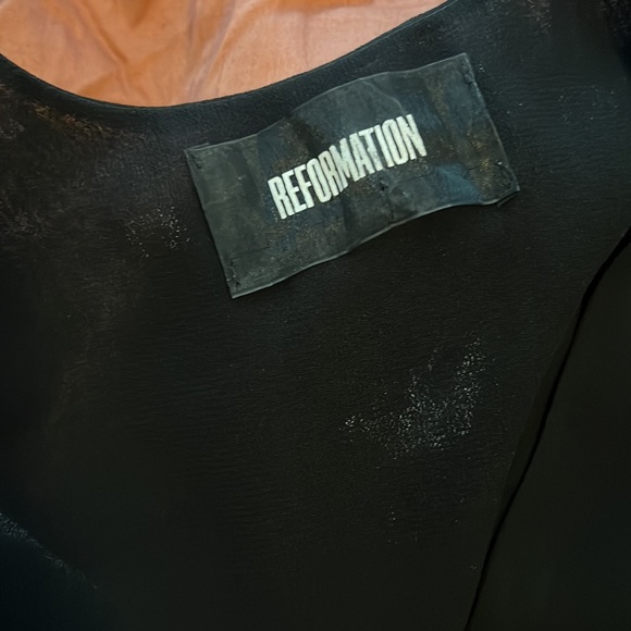 Reformation Adele Wrap Dress, Black, Size 8 - Picture 7 of 7